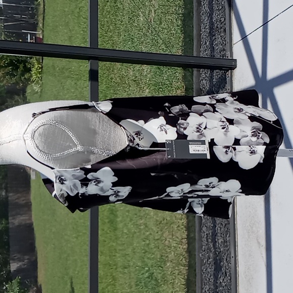 Worthington Camisole Size Large Orchid Print Black/White/Gray Adjustable Straps - Picture 3 of 12